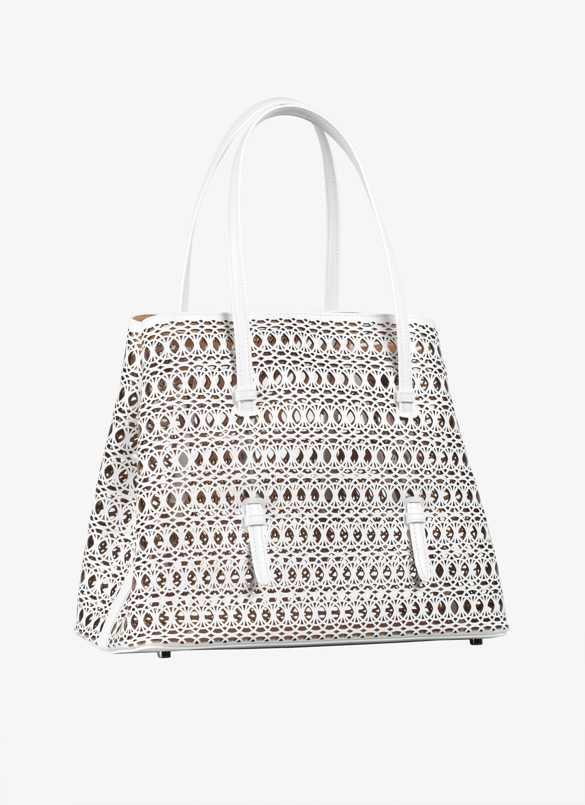 Mina 32 Tote Bag ALAÏA WHITE MINA 32 TOTE BAG